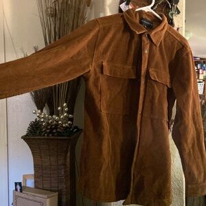 Brown Classy/casual jacket button up with chest pockets unisex
